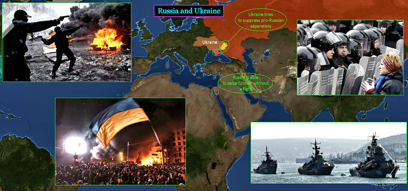 Ukraine uprising, 2014 map